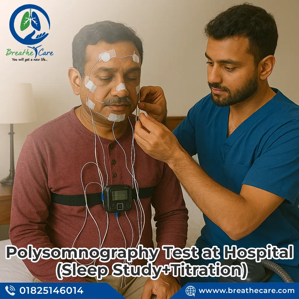 Polysomnography Test at Hospital (Sleep Study+Titration)