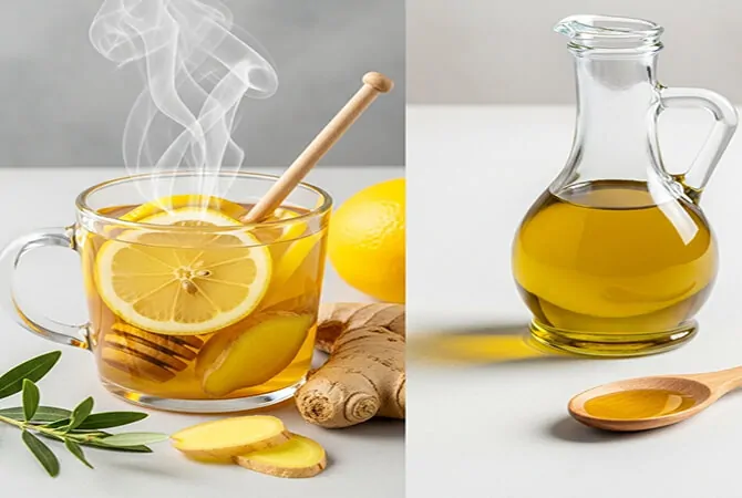 মধু, আদা ও লেবুর মিশ্রণ